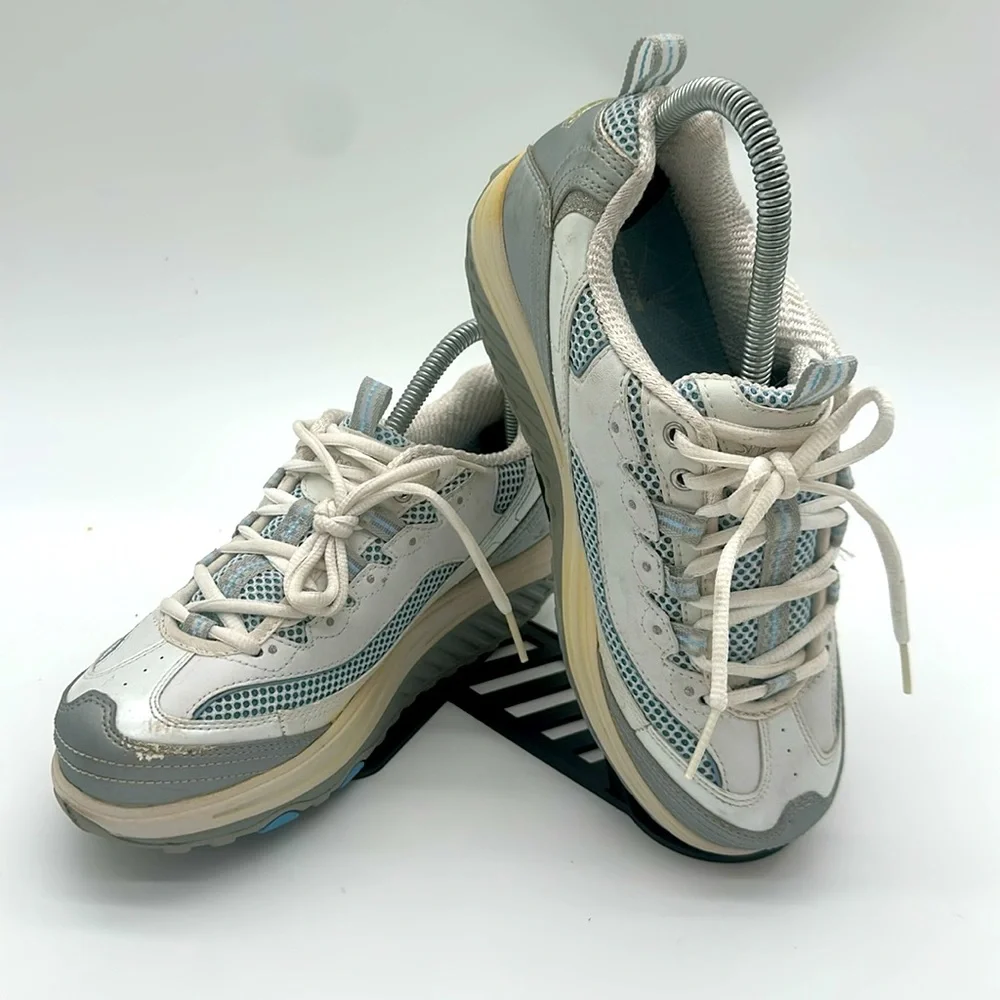 Skechers Shape Up (11803) Shoes Women’s Size 7.5 White - Blue - Silver